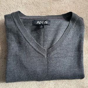 Dark gray v-neck sweater men’s